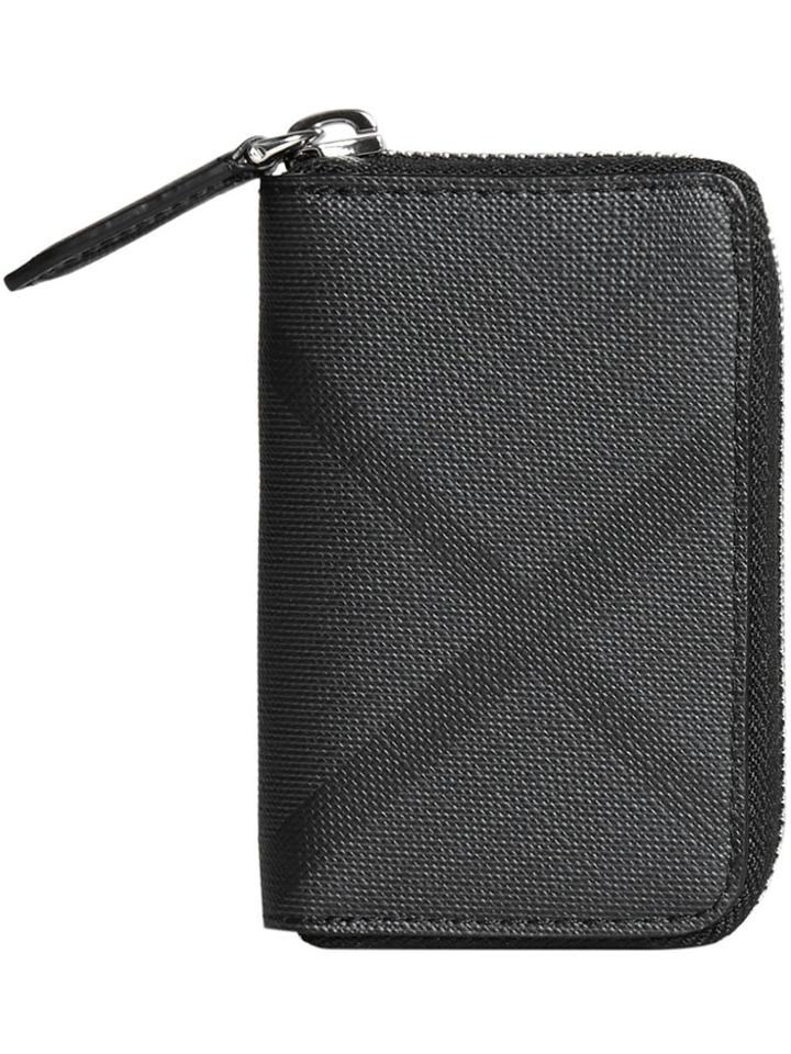 Burberry London Check Ziparound Coin Case - Grey