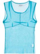 Supriya Lele Saree Sheer-mesh Vest Top - Blue