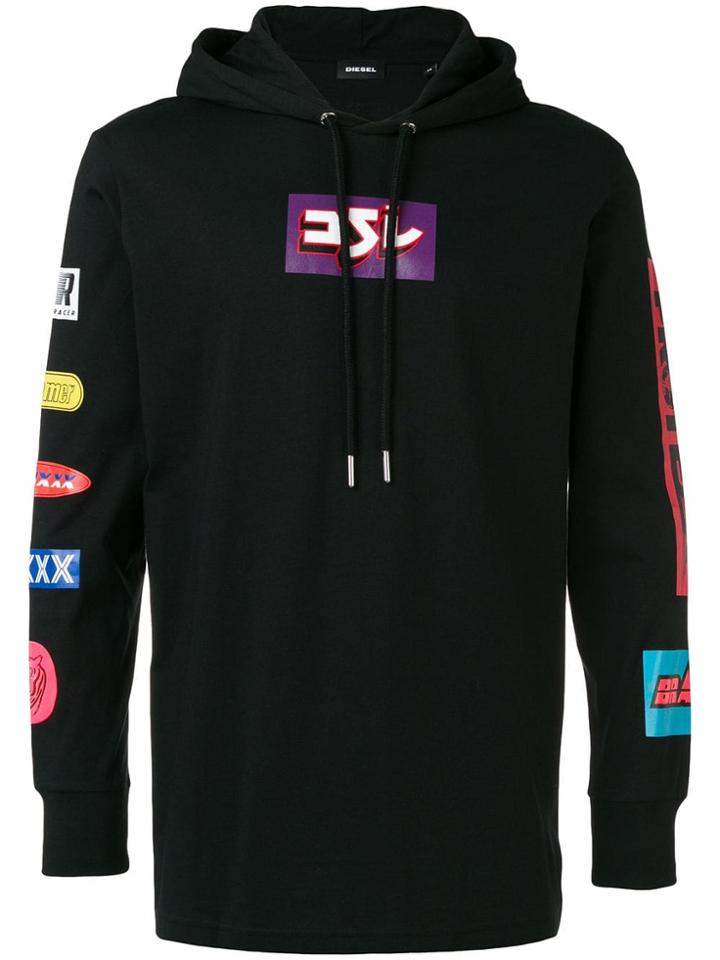 Diesel T-fonty-ya Hoodie - Black