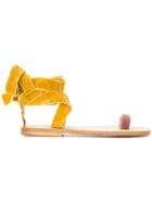 Gia Couture Colour-block Sandals - Yellow & Orange