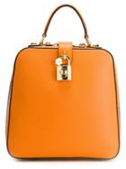 Dolce & Gabbana Rosaria Backpack, Yellow/orange, Calf Leather