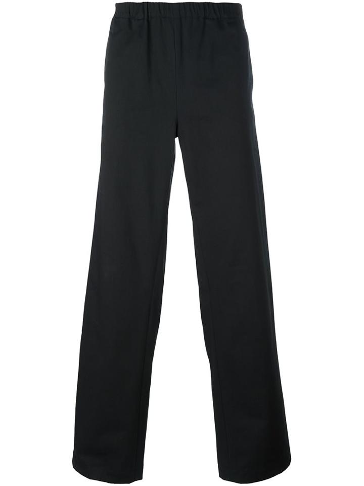 Nicola Indelicato Elastic Waistband Loose-fit Trousers, Men's, Size: Large, Black, Cotton