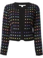 Diane Von Furstenberg Multicolour Dots Jacket, Women's, Size: 6, Black, Acrylic/nylon/polyester/wool