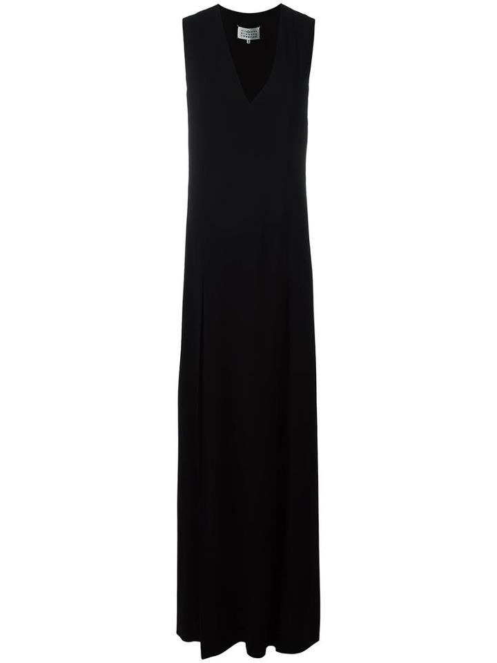 Maison Margiela V-neck Long Dress, Women's, Size: 42, Viscose/spandex/elastane/acetate/silk