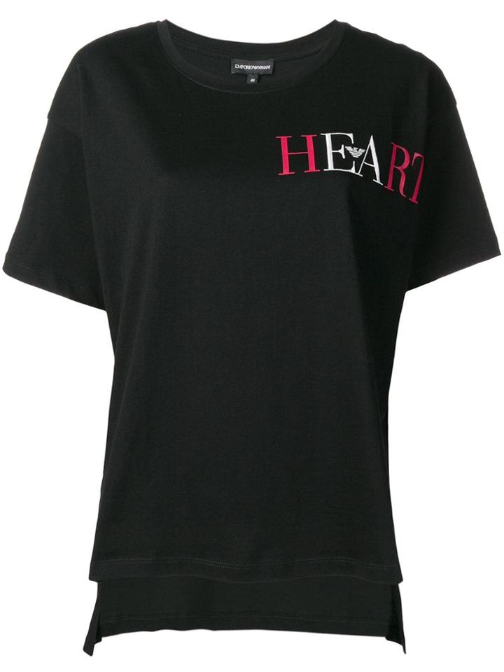 Emporio Armani Heart Logo T-shirt - Black