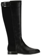 Calvin Klein Knee-high Buckle Boots - Black