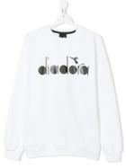 Diadora Junior Logo Patch Sweatshirt - White