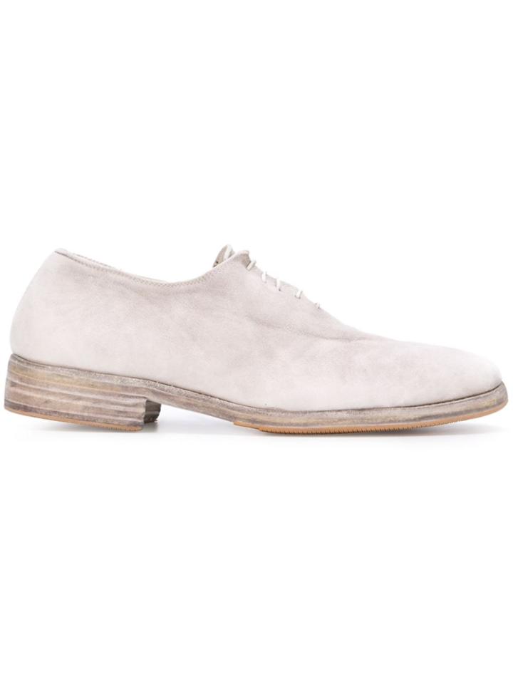 Guidi Distressed Lace-up Shoes - Grey