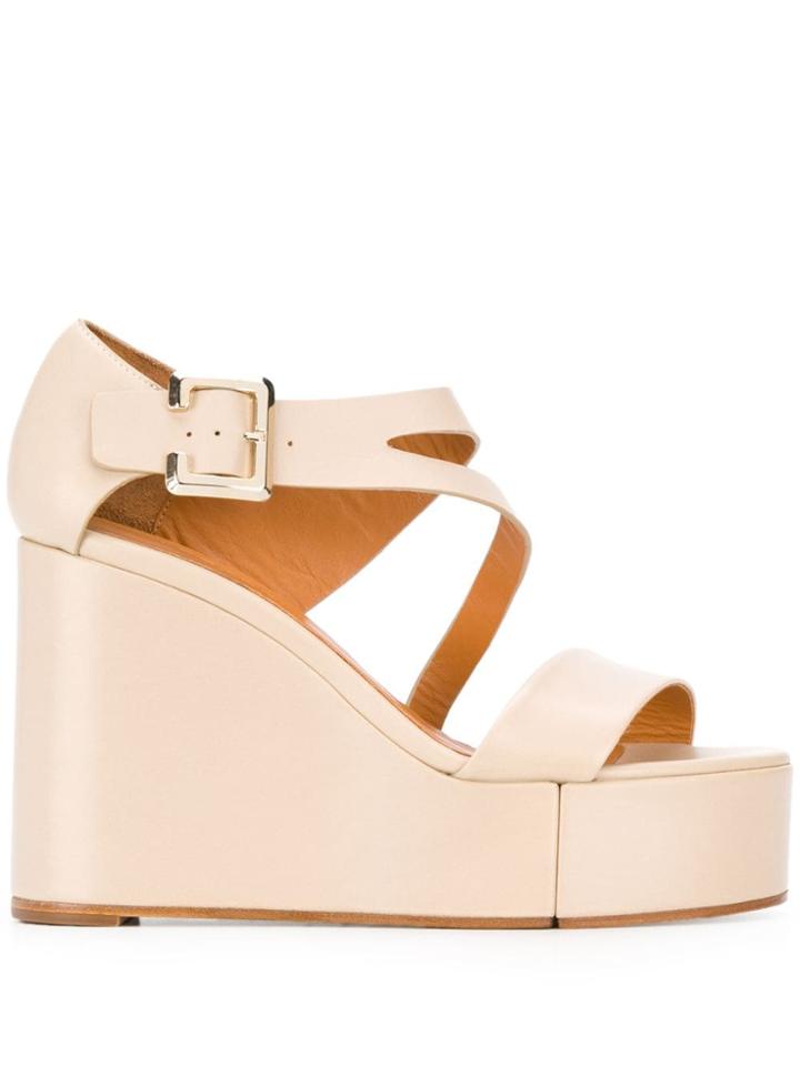 Clergerie Amuse Wedge Sandals - Neutrals