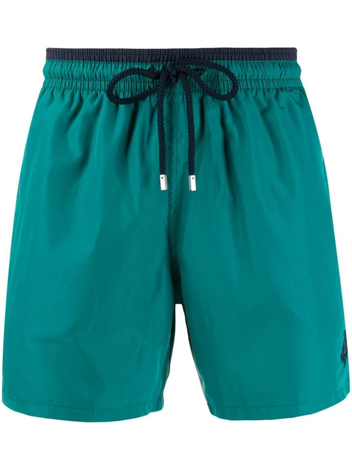 Vilebrequin Striped Waistband Swim Shorts - Green