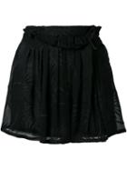 Ann Demeulemeester Embroidered Wrap Front Shorts