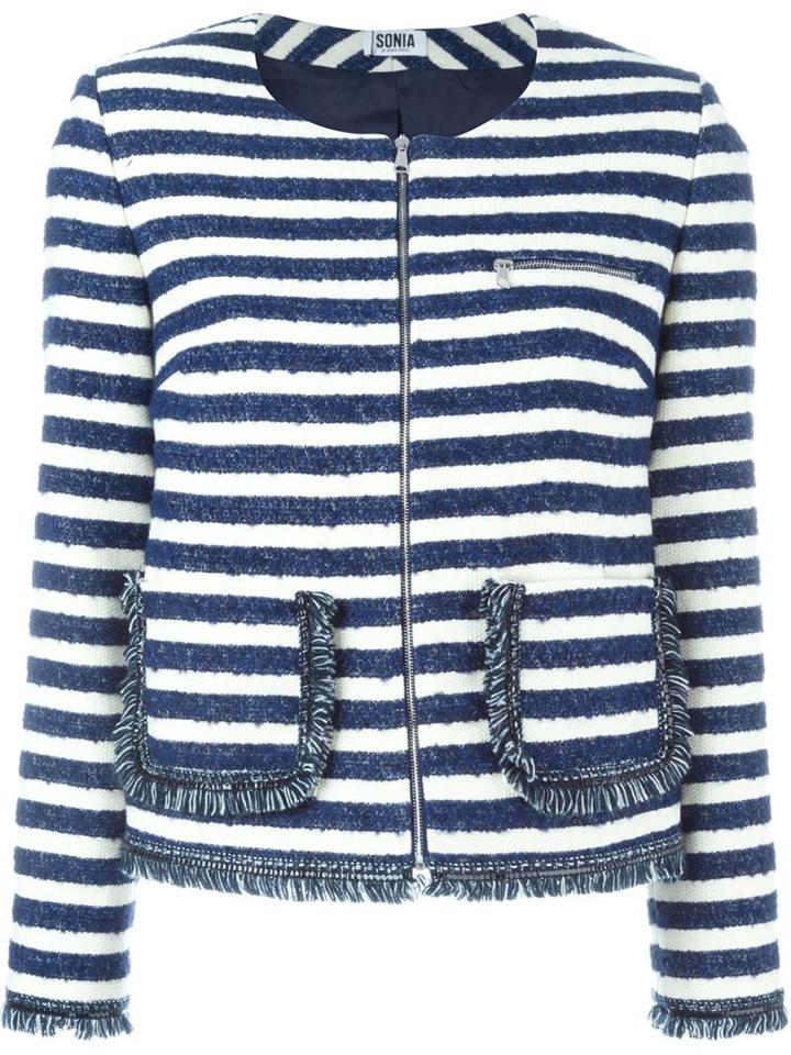 Sonia By Sonia Rykiel Striped Boucle Jacket