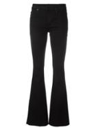 Hudson Raw Edge Flared Jeans, Women's, Size: 25, Black, Cotton/viscose/modal/spandex/elastane