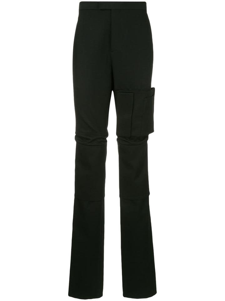 Raf Simons Asymmetric Straight Leg Trousers - Black