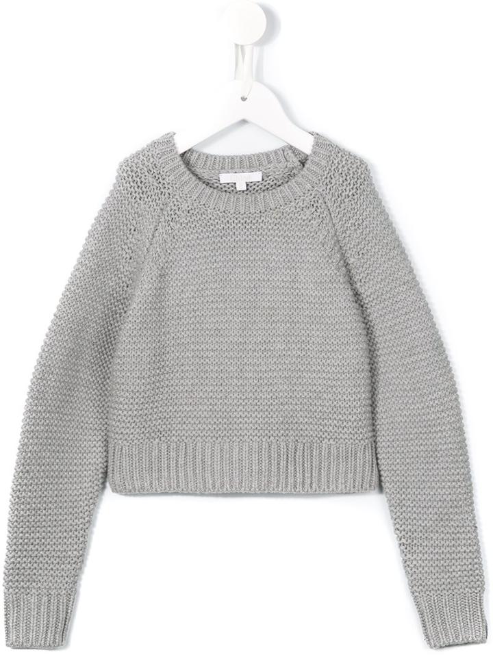 Chloé Kids Round Neck Jumper, Girl's, Size: 12 Yrs, Grey