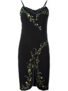 Moschino Vintage Embroidered Floral Dress