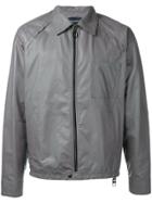 Lanvin Collared Leather Jacket - Grey