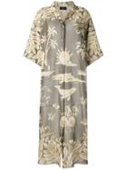 Alanui Long Printed Shirt Dress - Green
