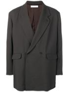 Ethosens Oversized Double-breasted Blazer - Brown