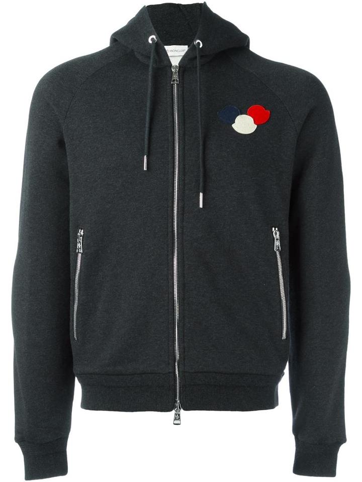 Moncler Logo Plaque Hoodie, Men's, Size: Xl, Black, Cotton