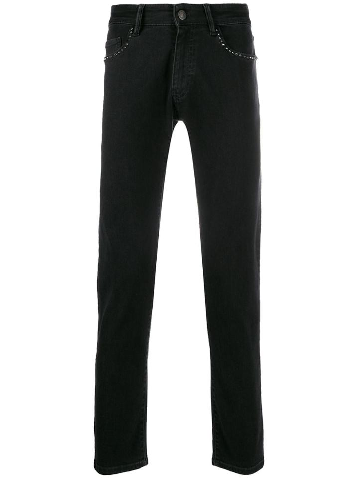 Pt05 Stud Detail Jeans - Black