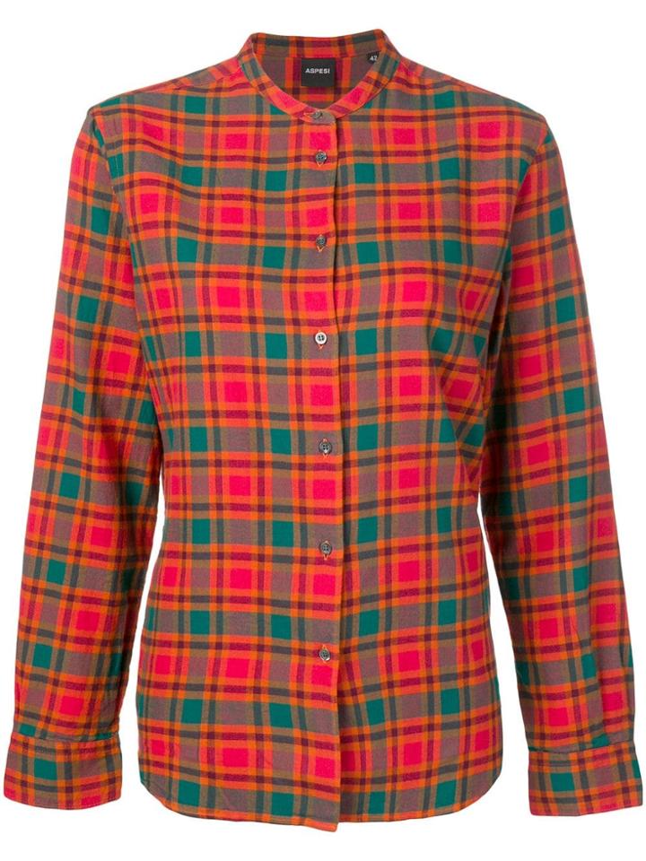 Aspesi Checked Shirt - Orange