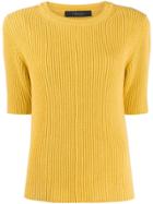 Federica Tosi Ribbed Knit T-shirt - Yellow