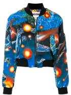 Moschino Cropped Spaceship Print Jacket - Multicolour