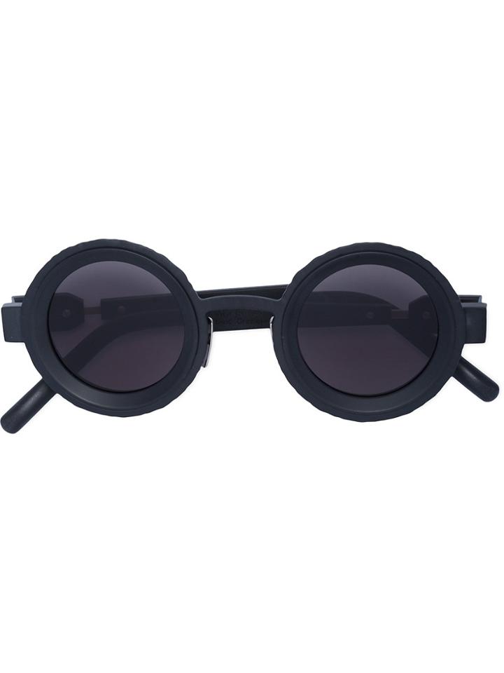 Kuboraum Round Frame Tinted Sunglasses - Black