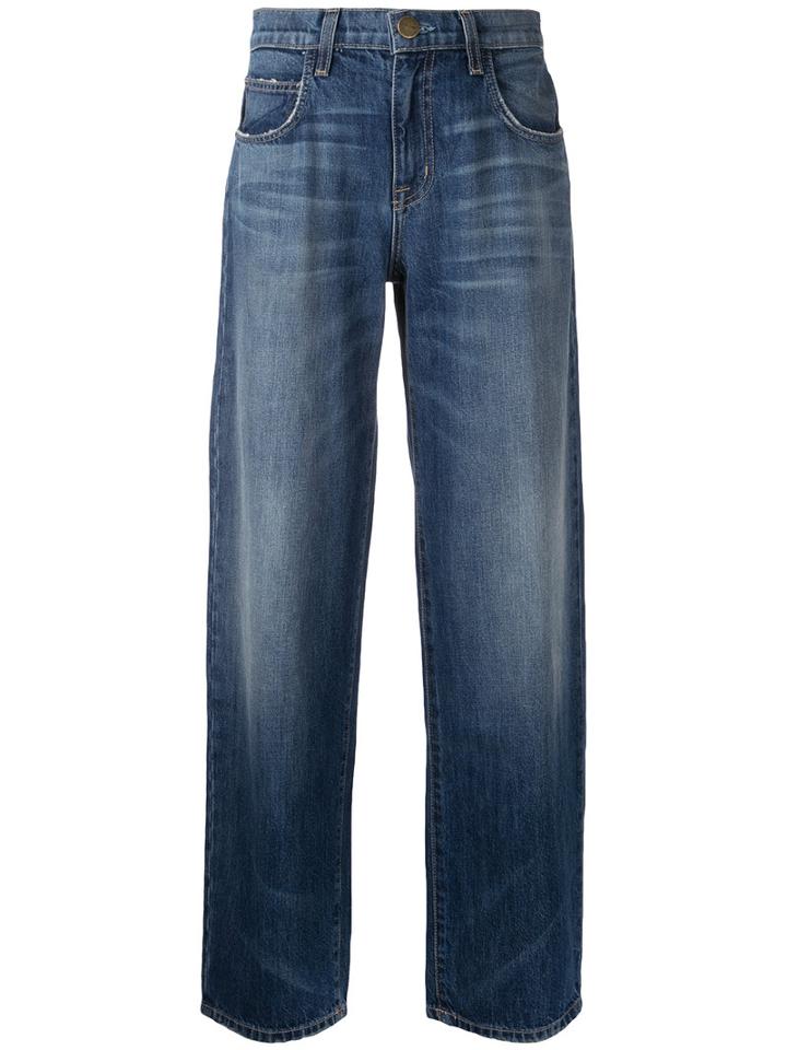 Current/elliott Straight-leg Jeans, Women's, Size: 25, Blue, Lyocell/cotton