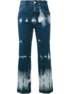 Stella Mccartney Tie-dye Cropped Jeans - Blue