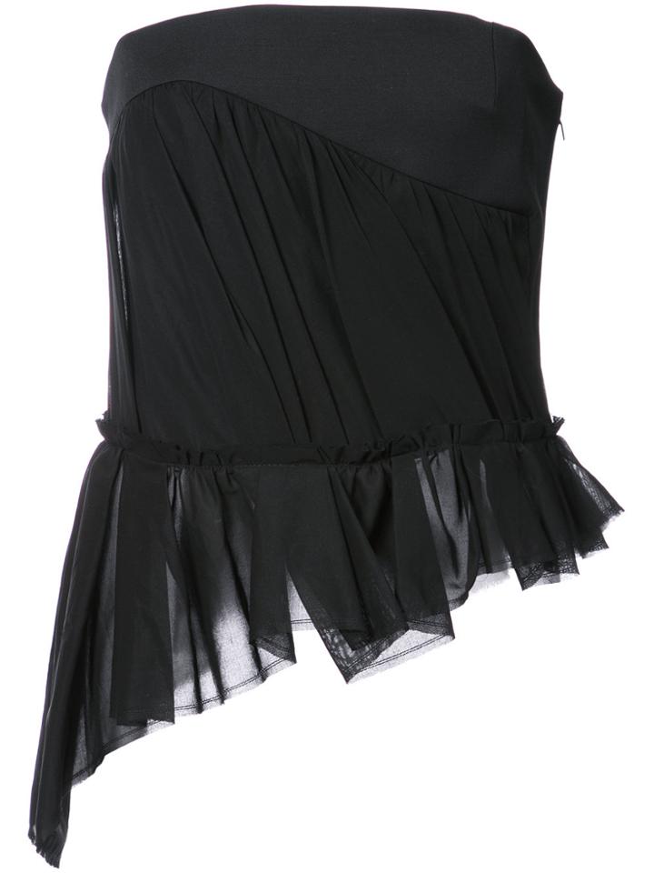 Saint Laurent Voile Bustier Top - Black