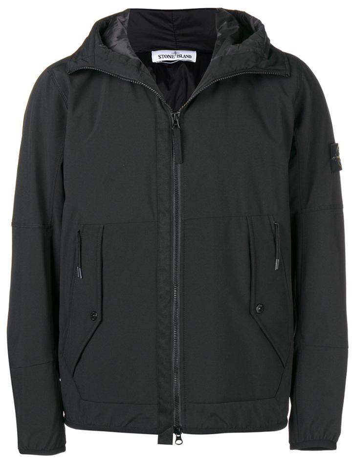 Stone Island Hooded Shell Jacket - Black