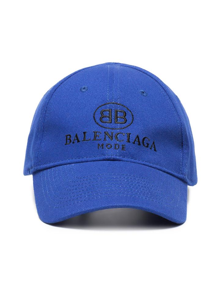 Balenciaga Blue Logo Embroidered Cap