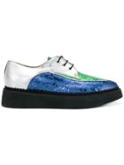 No21 Sequin Lace-up Shoes - Blue