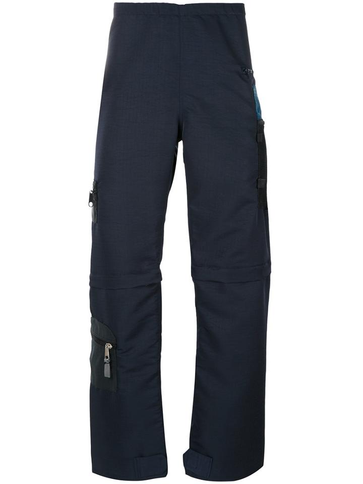 Longjourney - Zipped Cargo Trousers - Men - Cotton/nylon - S, Blue, Cotton/nylon