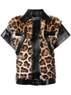 Givenchy Zipped Leopard Vest - Black