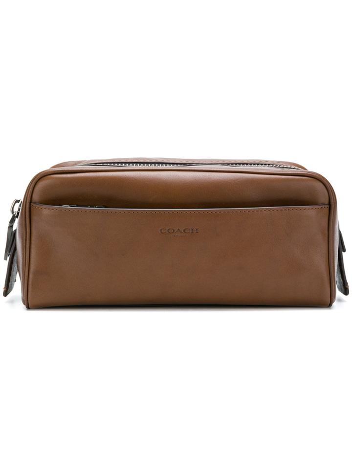 Coach Dopp Kit Wash Bag - Brown
