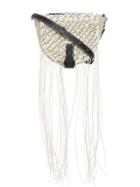 Jw Anderson Natural Small Bike Bag With Macrame - White