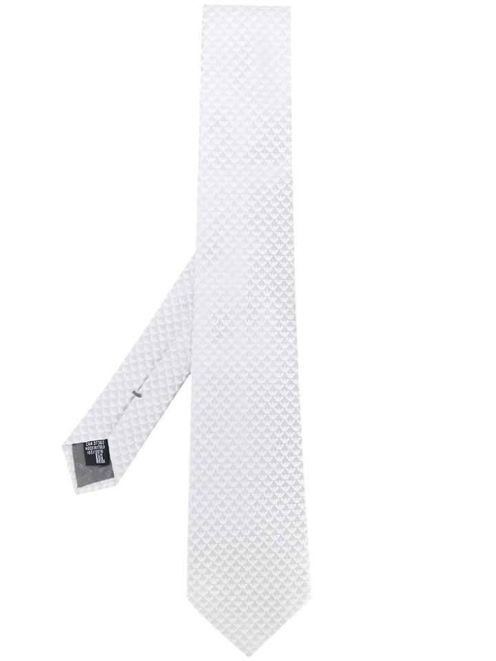 Emporio Armani Jacquard Pattern Tie - Grey