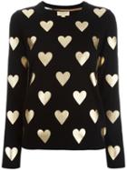 Burberry Metallic Hearts Jumper, Women's, Size: Small, Black, Merino