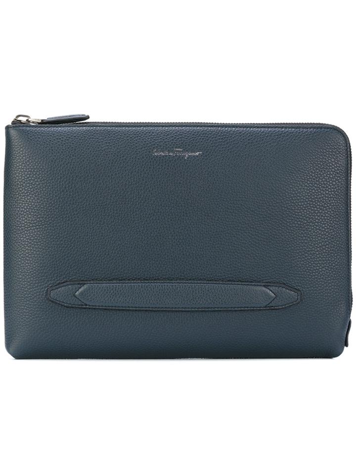 Salvatore Ferragamo Hand Strap Clutch - Black