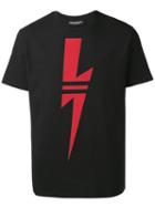 Neil Barrett - Lightning Printed T-shirt - Men - Cotton - Xs, Black, Cotton