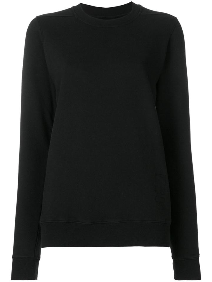 Rick Owens Drkshdw Ribbed Trim Sweatshirt - Black