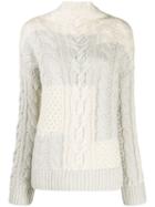 Loro Piana Cable Knit Jumper - Neutrals