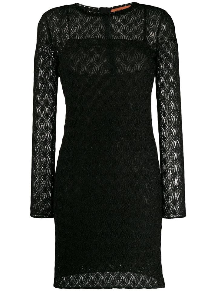 Missoni Long Sleeved Evening Dress - Black