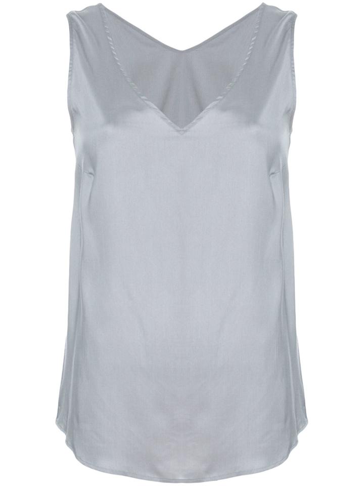 Xacus Flared Sleeve-less Top - Grey