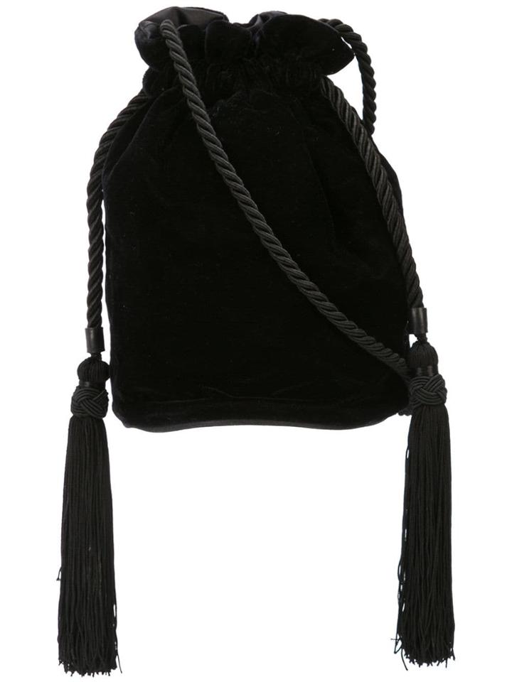 Hunting Season Velvet Bucket Bag - Black