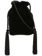 Hunting Season Velvet Bucket Bag - Black
