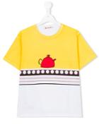 Marni Kids Tea Pot Printed T-shirt, Girl's, Size: 14 Yrs, Yellow/orange